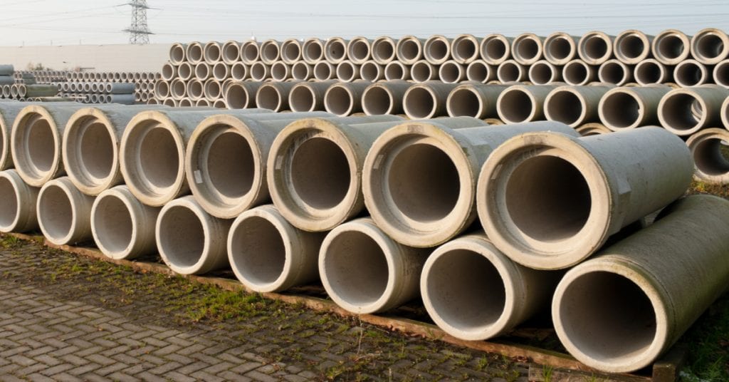 drain pipes, concrete or clay